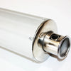200cc 250cc 300cc Quad ATV Silver Alloy Exhaust Muffler + Clamp