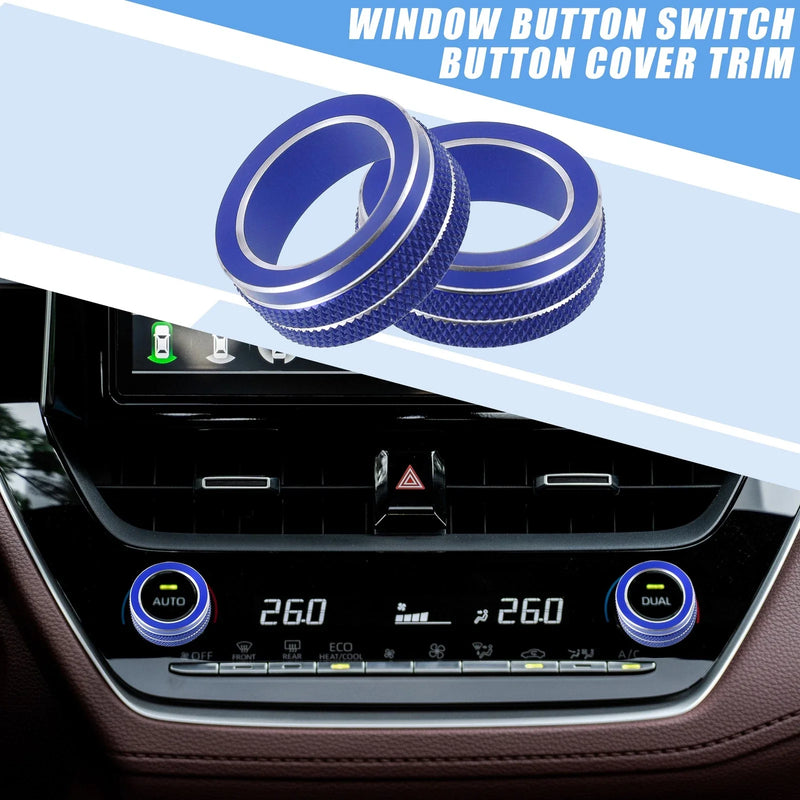 Toyota Corolla (2020-2022) -  Blue AC Control Switch Knob Cover Trim