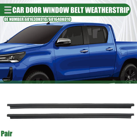 Toyota Hilux Pair Door Window Belt Weatherstrip (2005–2014)