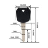 Kawasaki NINJA250 ZX250R EX250 NINJA300 Motorcycle Uncut Blade Blank Key