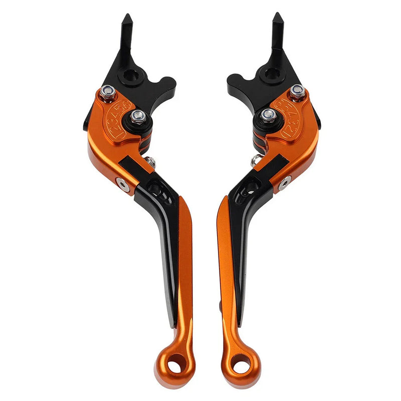 BMW R1200GS R1250GS CNC Orange Extendable Brake Clutch Levers (2013-2020)