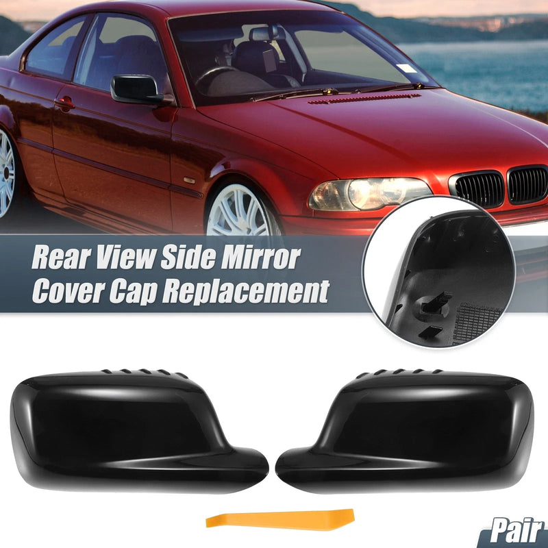 BMW 3 Series E46 7 Series E65 Rearview Mirror Cover Cap Gloss Black