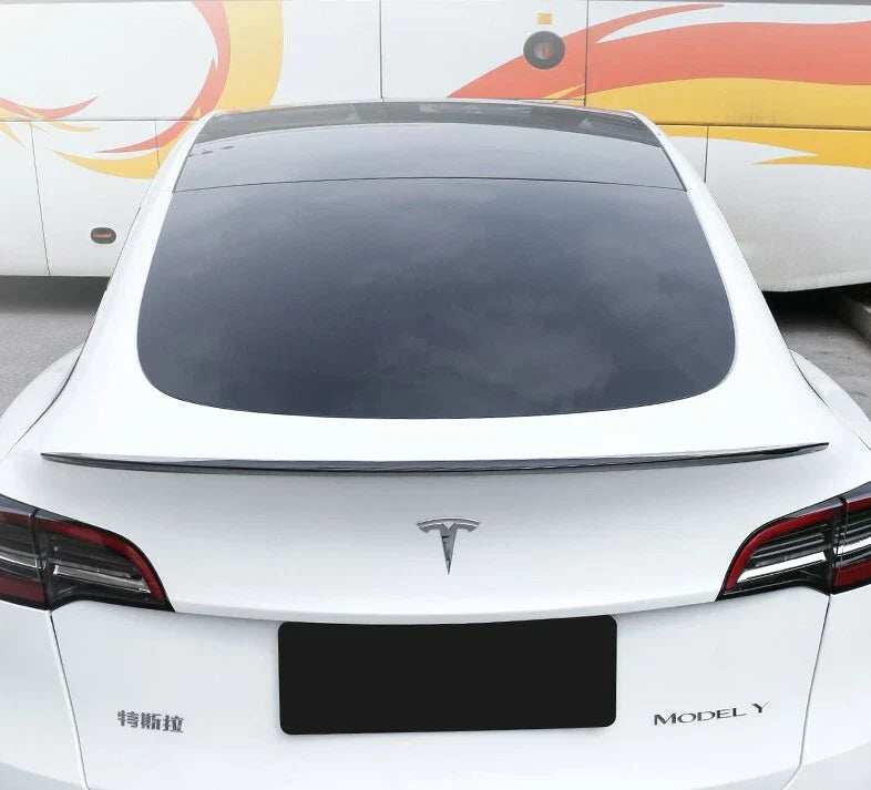 Tesla Model Y Rear Spoiler Glossy Black Boot Wing Lip (2021-2023)