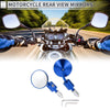 M6 Rear View Mirrors 1 x Set Blue Aluminum Alloy Round Shape