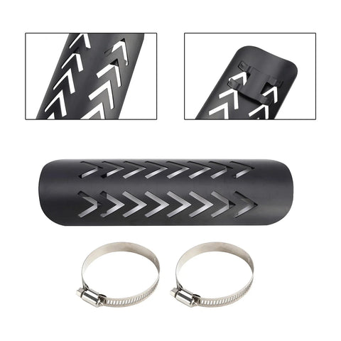 Motorcycle Exhaust Pipe Mount Cover Black