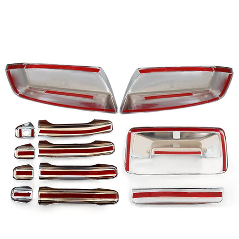 Chevy Silverado Chrome Top Mirror Handle Tailgate Cam Cover (2014-2018)