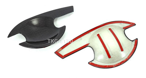 Nissan Navara D40 2 x Carbon Door Handle Bowl Covers (2005-2014)
