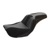 Harley Dyna Low Rider FXDL Black Brown Rider Passenger Seat (2006-2017)