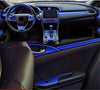 Honda Civic 32Pcs / Blue Interior Stickers Decals Cover (2016–2019)