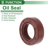 Oil Seal Rotary Shaft Seal FKM Rubber 25x42x12mm Brown 5 pcs
