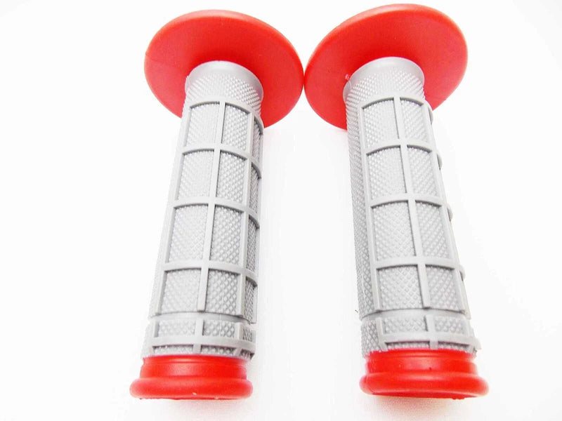 Suzuki RM400 Red Grey Hand Grip Set
