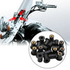 Motorcycle 20pcs M5 Black Rubber Windscreen Screws Bolts Nut