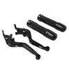 BMW S1000R S1000RR Black Extendable Brake Clutch Levers Grip Set (2010-2023)