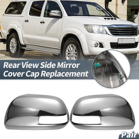 Toyota Hilux Vigo Pair Rearview Mirror Cover Cap Chrome Plated (2012–2014)