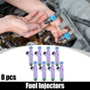 Ford F-150 (2009-2010) Metal Purple 8 Pcs Fuel Injectors