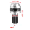 Motorcycle Pair 18mm Handlebar End Plug Bar Ends Aluminum Alloy Silver Tone