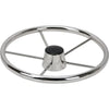 Boat Steering Wheel 5 Spoke Stainless Steel 10° Dish 390mm 3/4" Shaft