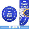 Hyundai Sonata (2011-2014) - Aluminum Blue Engine Ignition Button Decal