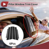 Honda City (2008-2014) Black 6 Pcs Car Door Pillar Window Trim