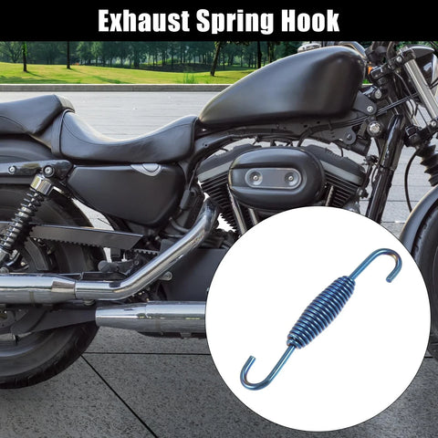Motorcycle Universal Exhaust Pipe Spring Hook 68mm 2.68" Steel Blue