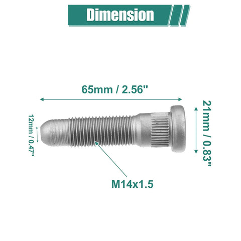 Chevrolet Silverado 3500 HD 6 x Wheel Studs M14x1.5 (2007-2010)
