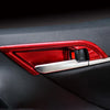 Toyota Camry 4 x Interior Door Handle Bowl Cover Trims Red (2018-2023)