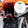 Universal Motorcycle License Plate Frame M6 Bolts Screws Silver Tone