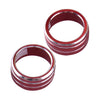 Toyota Camry Red Aluminum AC Climate Control Knob Ring Covers (2018-2023)