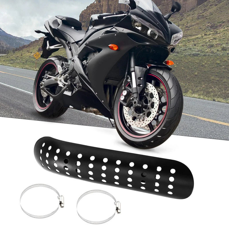 Harley Black Set Motorcycle Exhaust Heat Shield Pipe Shield