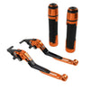 Suzuki GSXR750 / 1000 Orange Extendable Brake Clutch Lever Grip Set (2001-2023)