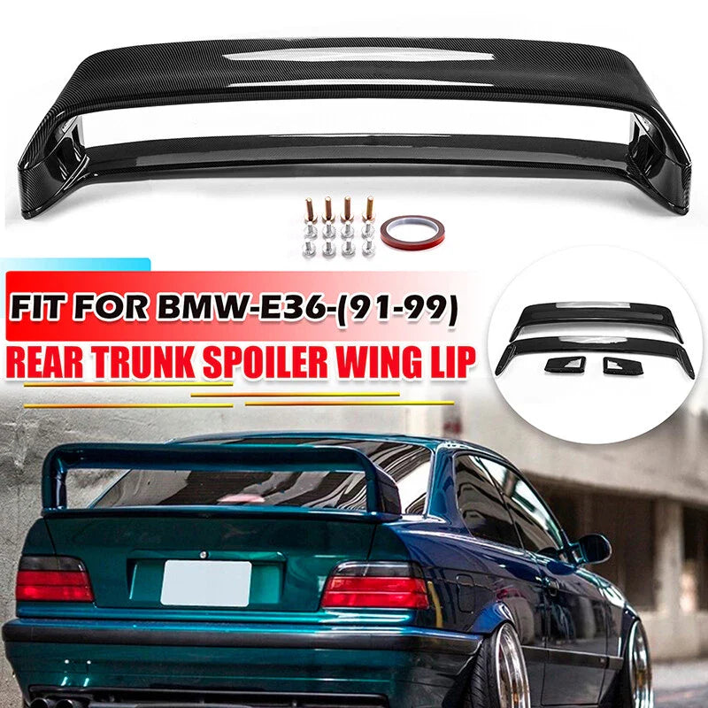 BMW 3 Series E36 M3 US Carbon Black Rear Trunk Spoiler Wing (1992-1998)