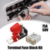Car Marine Boat RV 1 x 75A Terminal Fuse Block, 58V Max,