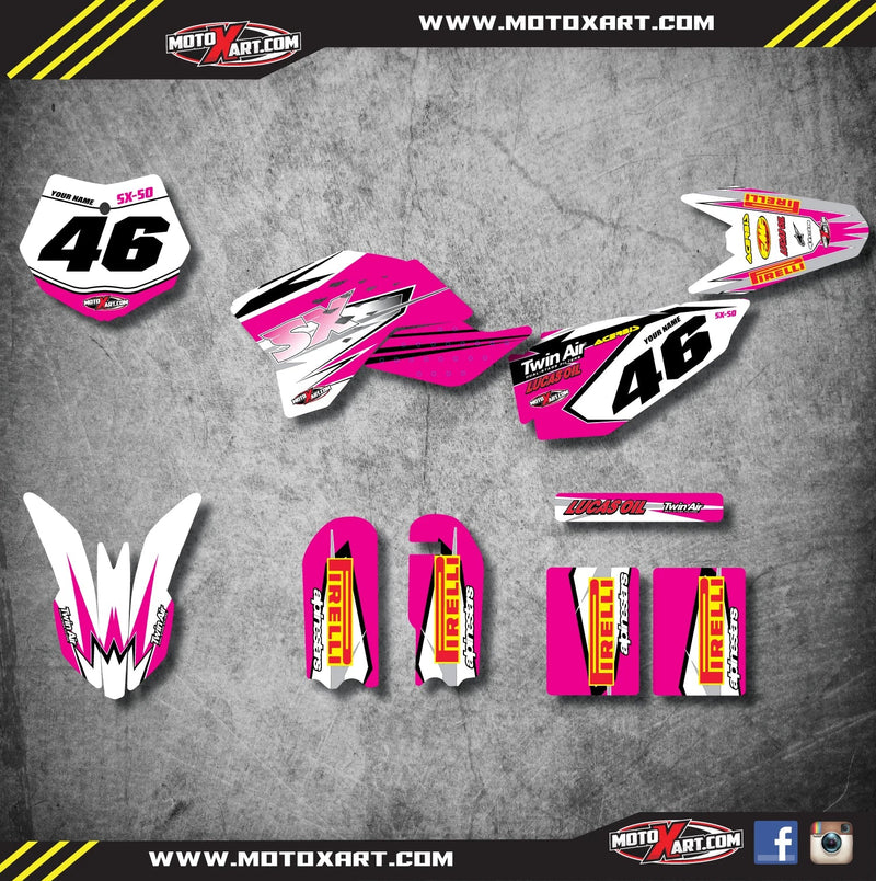 KTM 50 SX PINK SHOCKWAVE Graphic Kit (2009-2015)