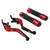 Yamaha YZF R1 R6S Red Extendable Brake Clutch Lever Grip Set (2004-2023)