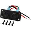 Car RV Truck 12V Blue LED 2 x Rocker Toggle Switch Panel