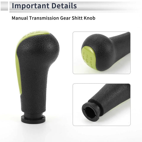 Chevrolet Spark Green Black Plastic 5-Speed Shift Knob