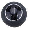 Universal Cars - Black Leather 6 Speed Gear Shift Knob