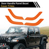 Jeep Wrangler Orange Front Rear Door Handle Panel Bezel Cover Trims (2007-2023)