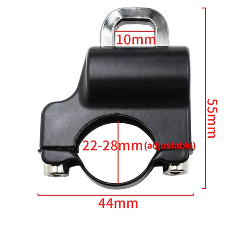 7 / 8" 22-28mm Handlebar Universal Anti-Theft Motorcycle Helmet Lock
