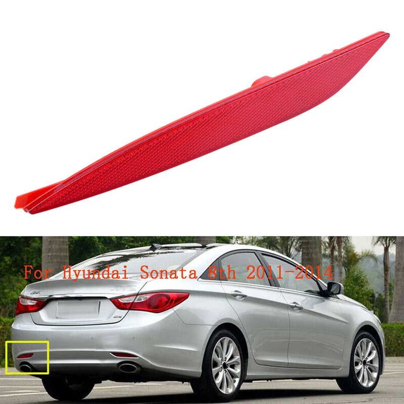Hyundai Sonata Rear Bumper Light Reflectors Red (2011-2014)