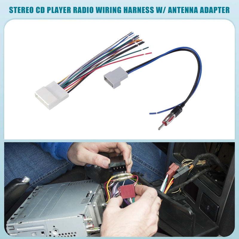 Nissan Car Stereo CD Player Radio Wiring Harness & Antenna Adapter
