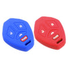 Mitsubishi Galant Red & Blue 4 x Button Silicone Key Shell Cover (2004-2012)