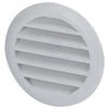 Boat / Caravan with Anti-Bug Mesh Round Louvre Vent 100mm White ABS Plastic