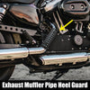 Harley Black Set Exhaust Heat Shield Pipe with Hole