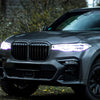 BMW X7 G07 M50i 2019-2022 Gloss Black Dual Slats Front Bumper Kidney Grille