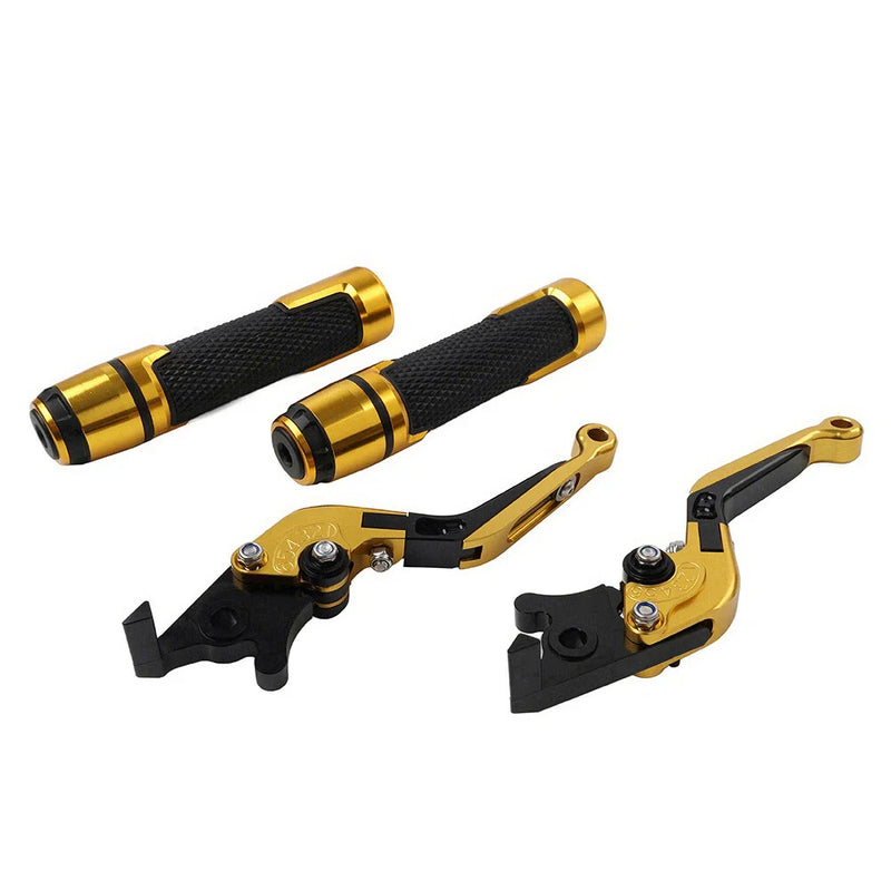 Suzuki GSXR750 Gold Extendable Brake Clutch Levers & Handlebar Grips