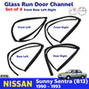 Glass Run Door Channel Front Rear Set 4 Fits Nissan Sunny Sentra B13 4D SED D05