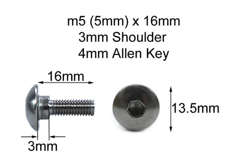 Honda CBR 900RR 1000RR 2 x Fairing Bolts Stainless m5 x16mm+3mm Shoulder