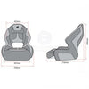 Relaxn Mako Series Premium Bucket Boat Seat Black Carbon/Tan + Cover