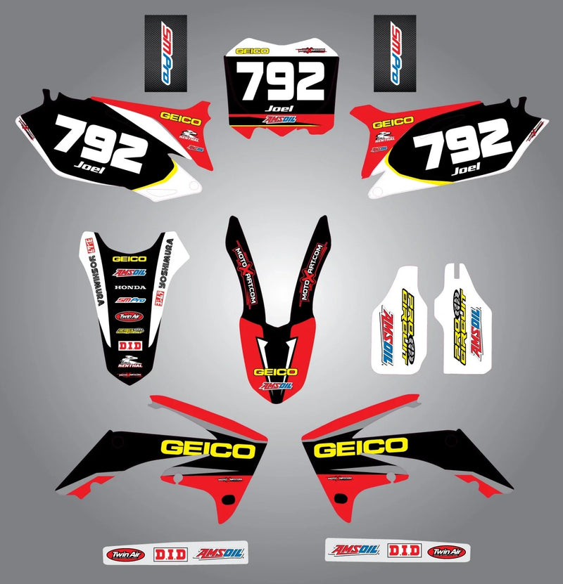 Honda CRF 450 (2009-2012) Sonic Style Stickers Custom Graphics Full Kit